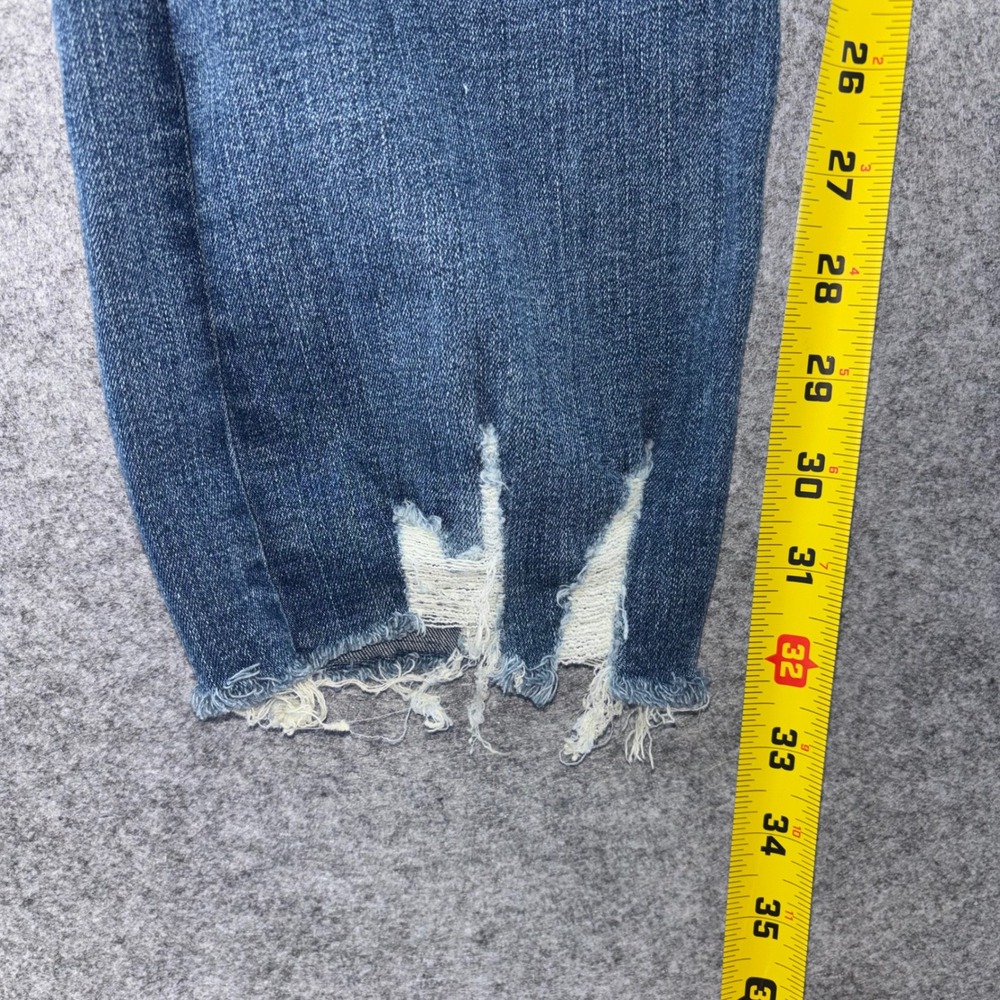 BKE Gabby Curvy High Rise Straight Leg Distressed Raw Hem Jeans 33x33.5 ABK465 - Picture 7 of 12